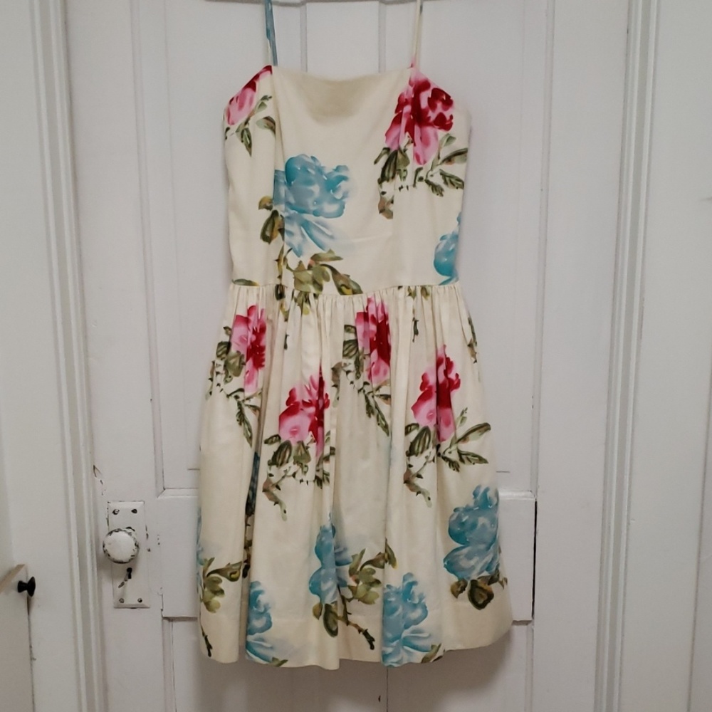 Vintage Floral Midi Tea Party Dress